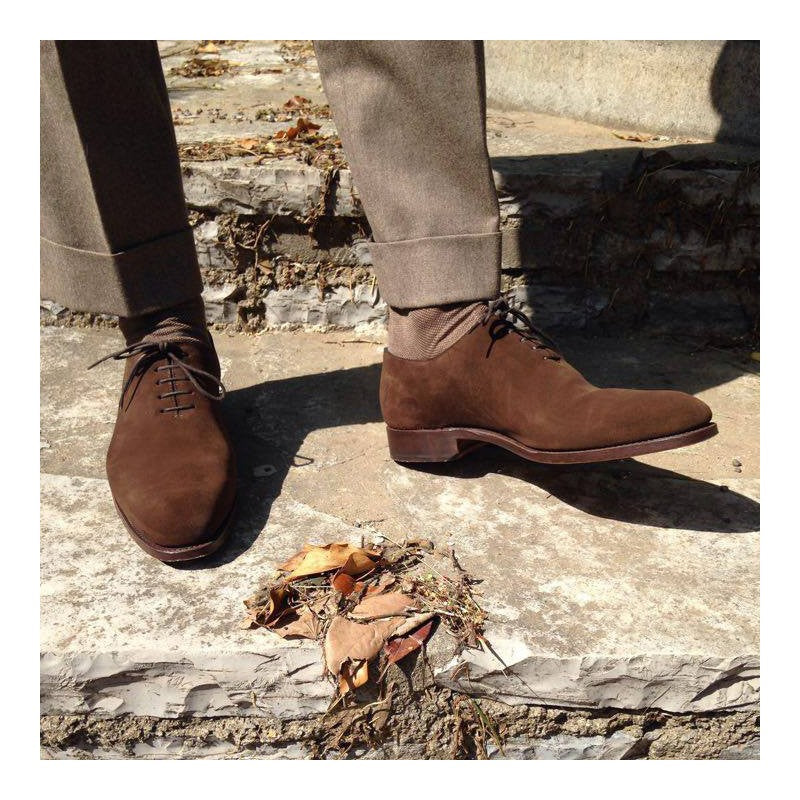 Product image for Herring Chaucer mens wholecuts in brown suede (second)