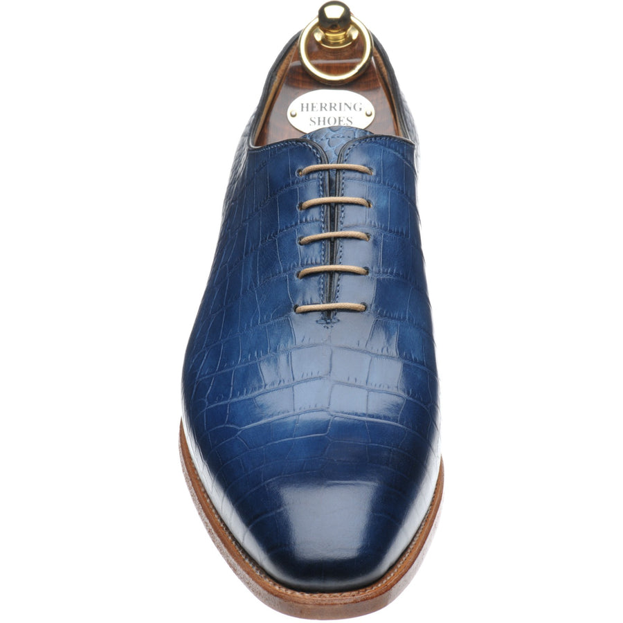 Product image for Herring Chaucer mens wholecuts in navy croc