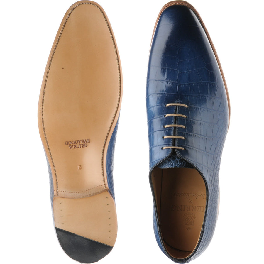 Product image for Herring Chaucer mens wholecuts in navy croc