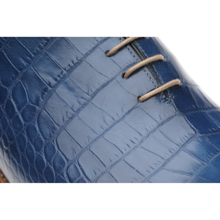 Product image for Herring Chaucer mens wholecuts in navy croc