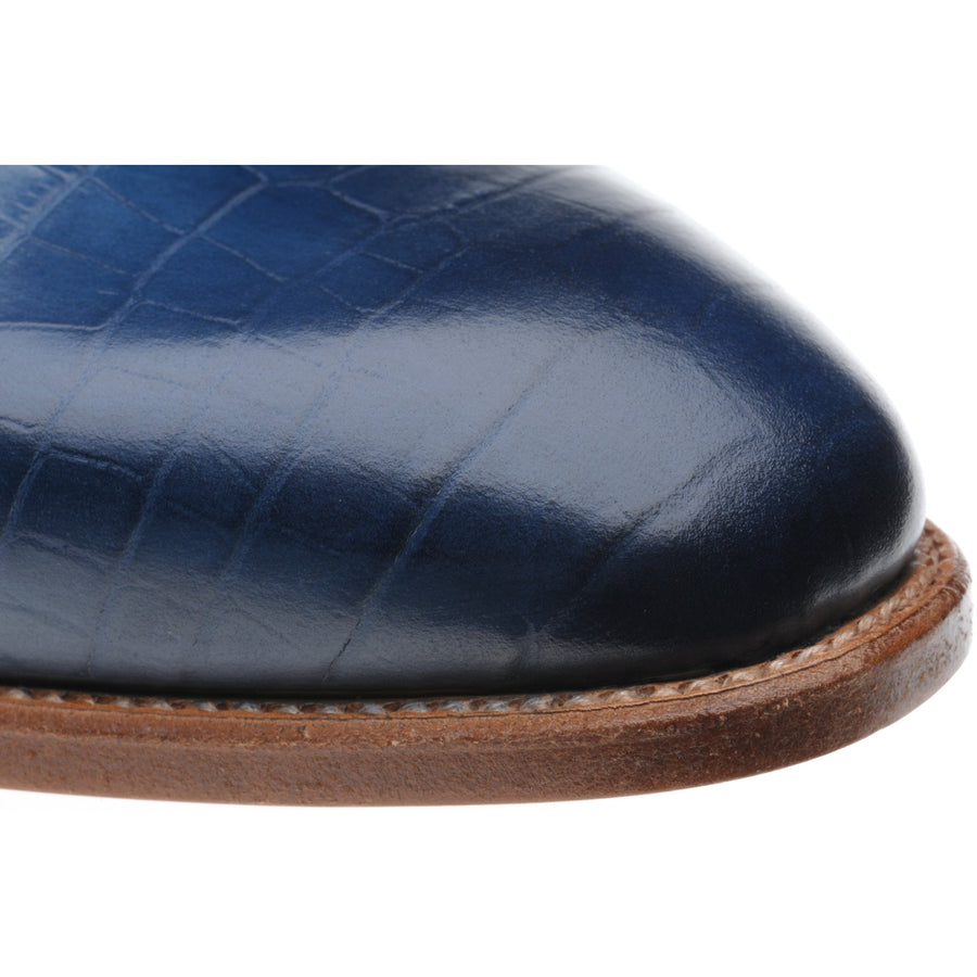 Product image for Herring Chaucer mens wholecuts in navy croc