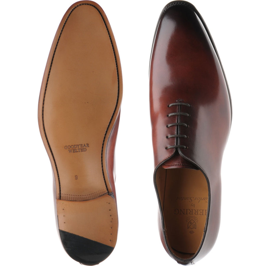 Product image for Herring Chaucer mens wholecuts in rosewood calf