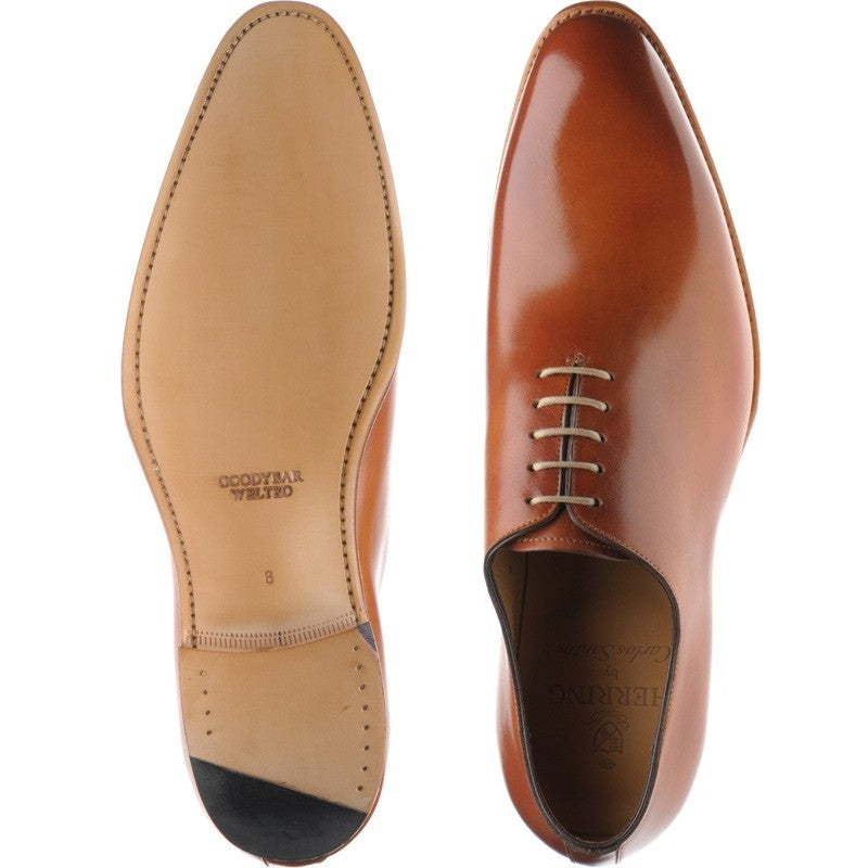 Product image for Herring Chaucer mens wholecuts in tan calf (second)