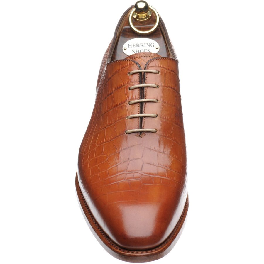 Product image for Herring Chaucer mens wholecuts in tan croc
