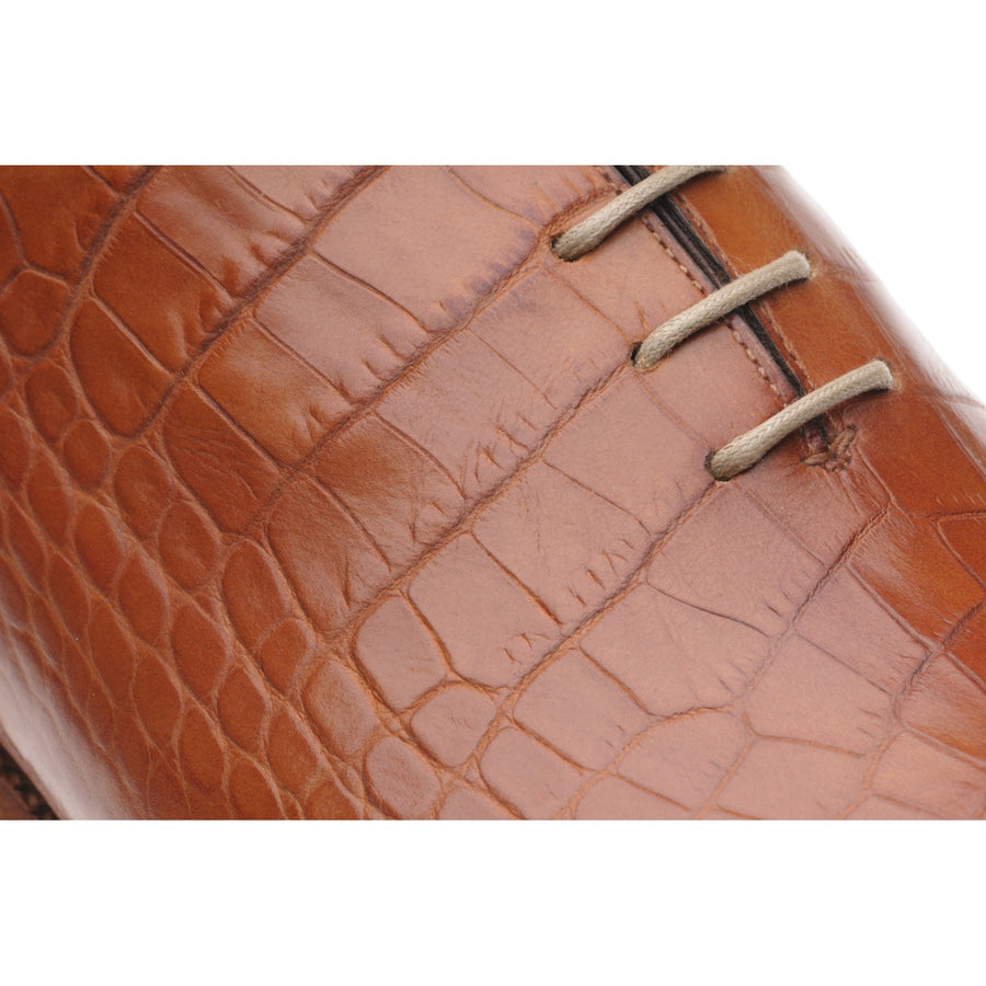 Product image for Herring Chaucer mens wholecuts in tan croc (second)