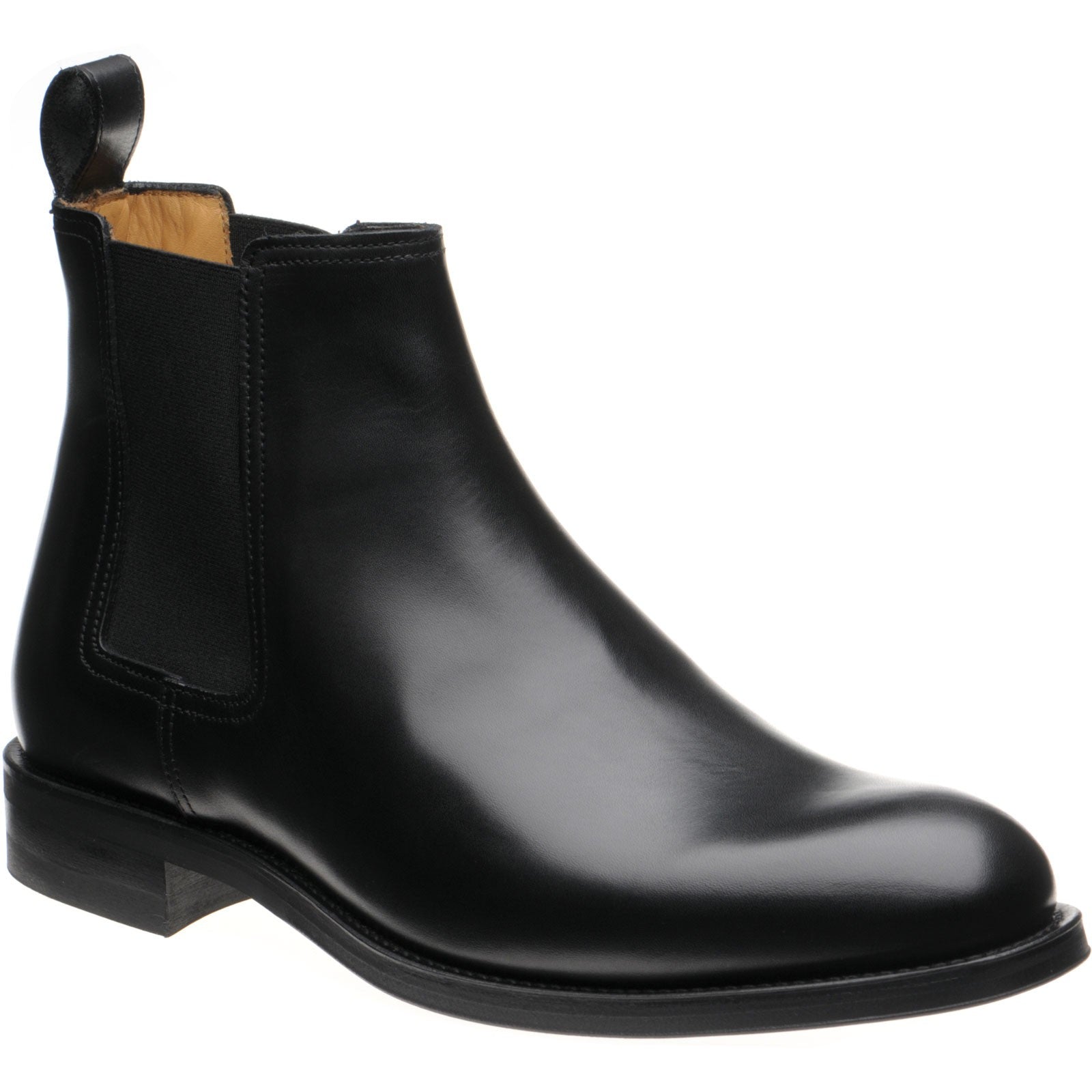 Product image for Herring Chichester mens rubber-soled Chelsea boots in black calf