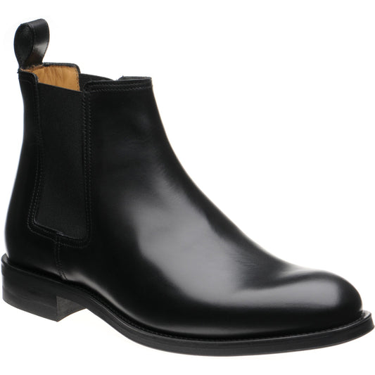 Product image for Herring Chichester mens rubber-soled Chelsea boots in black calf (second)