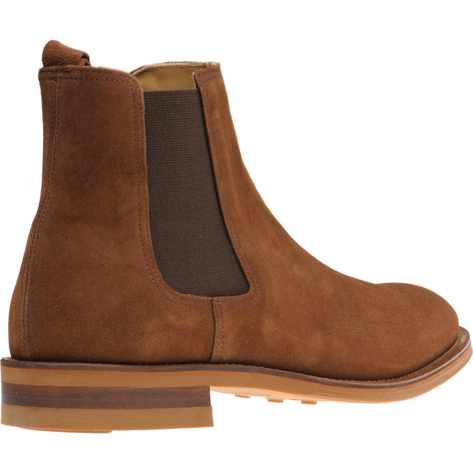 Product image for Herring Chichester mens rubber-soled Chelsea boots in brown suede