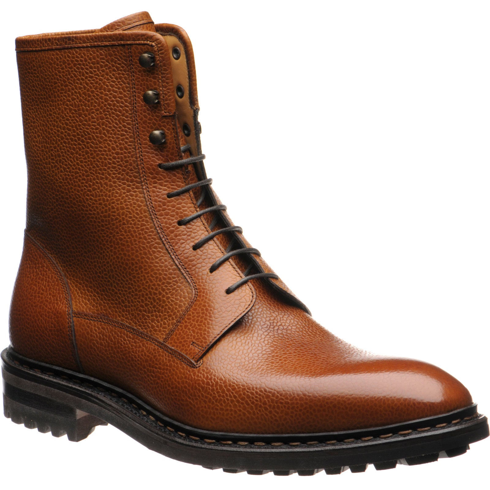 Product image for Herring Churchstow Norwegian mens rubber-soled boots in tan grain