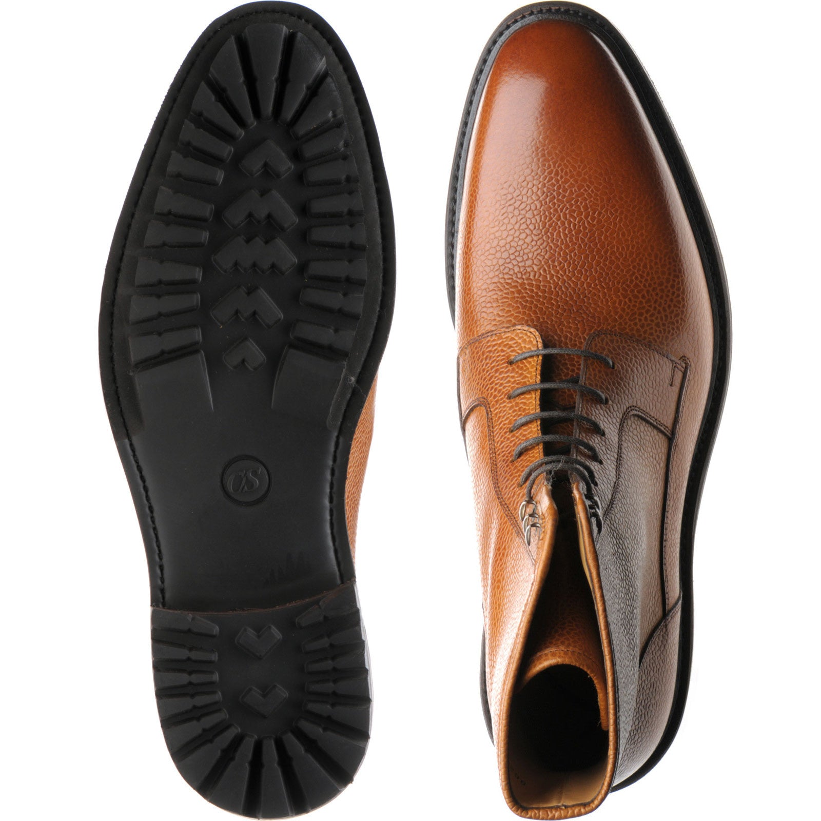 Product image for Herring Churchstow Norwegian mens rubber-soled boots in tan grain