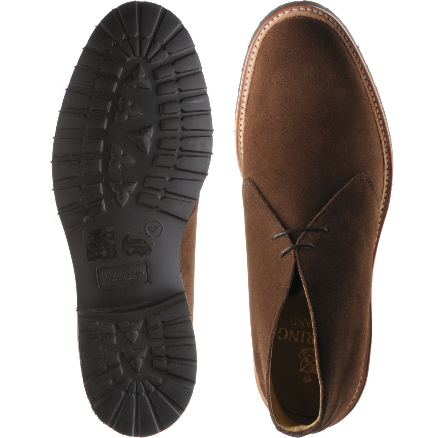 Product image for Herring Cirencester mens rubber-soled boots in castagnia suede