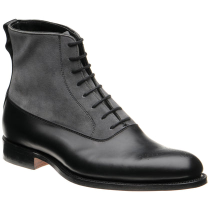 Product image for Herring Clarence mens two-tone boots in black calf and grey suede