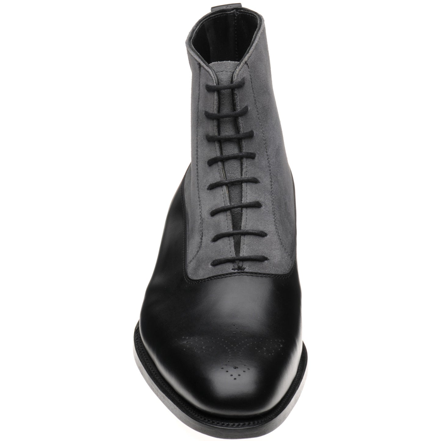 Product image for Herring Clarence mens two-tone boots in black calf and grey suede