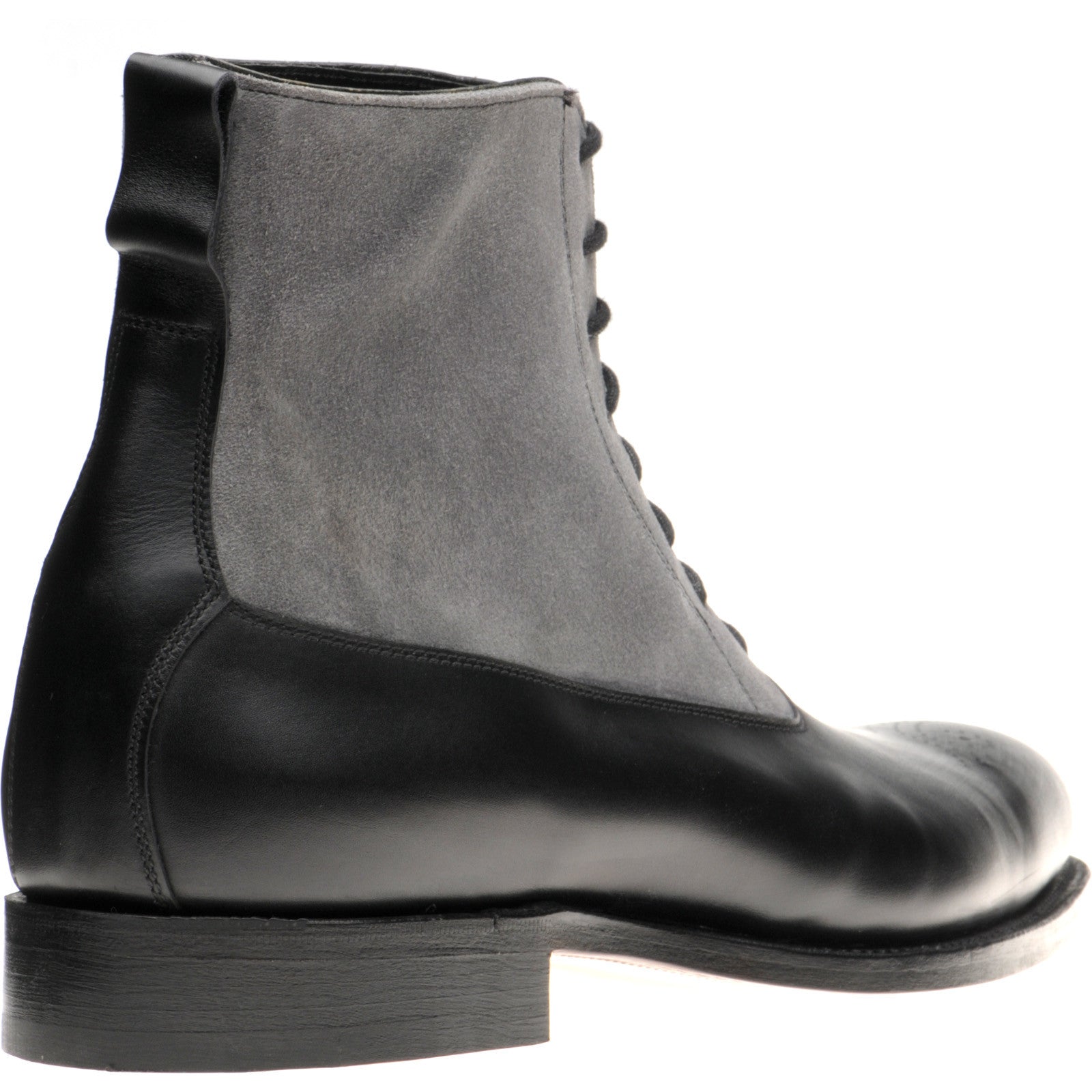 Product image for Herring Clarence mens two-tone boots in black calf and grey suede