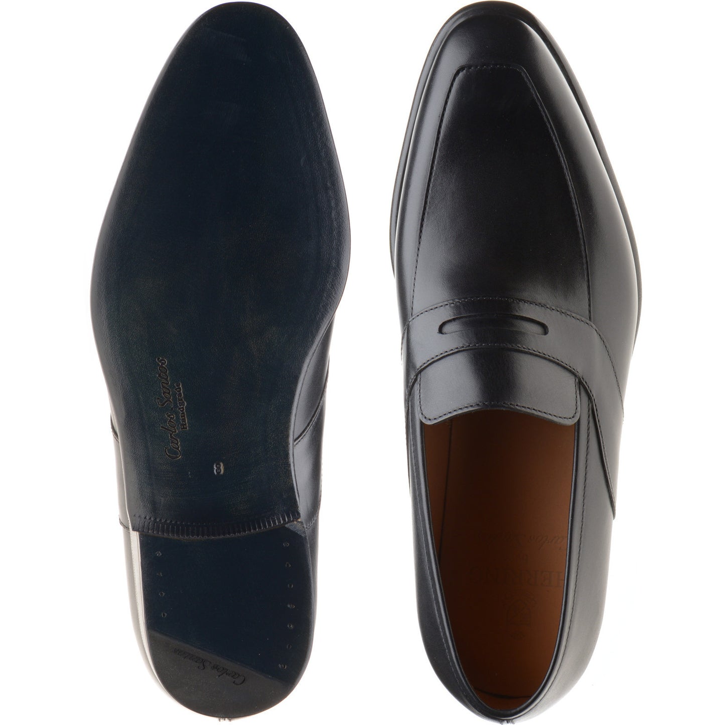 Product image for Herring Cleveland mens loafers in black calf