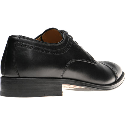 Product image for Herring Clifton mens hybrid-soled semi-brogues in black calf (second)