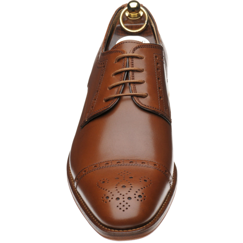 Product image for Herring Clifton mens hybrid-soled semi-brogues in tan calf (second)