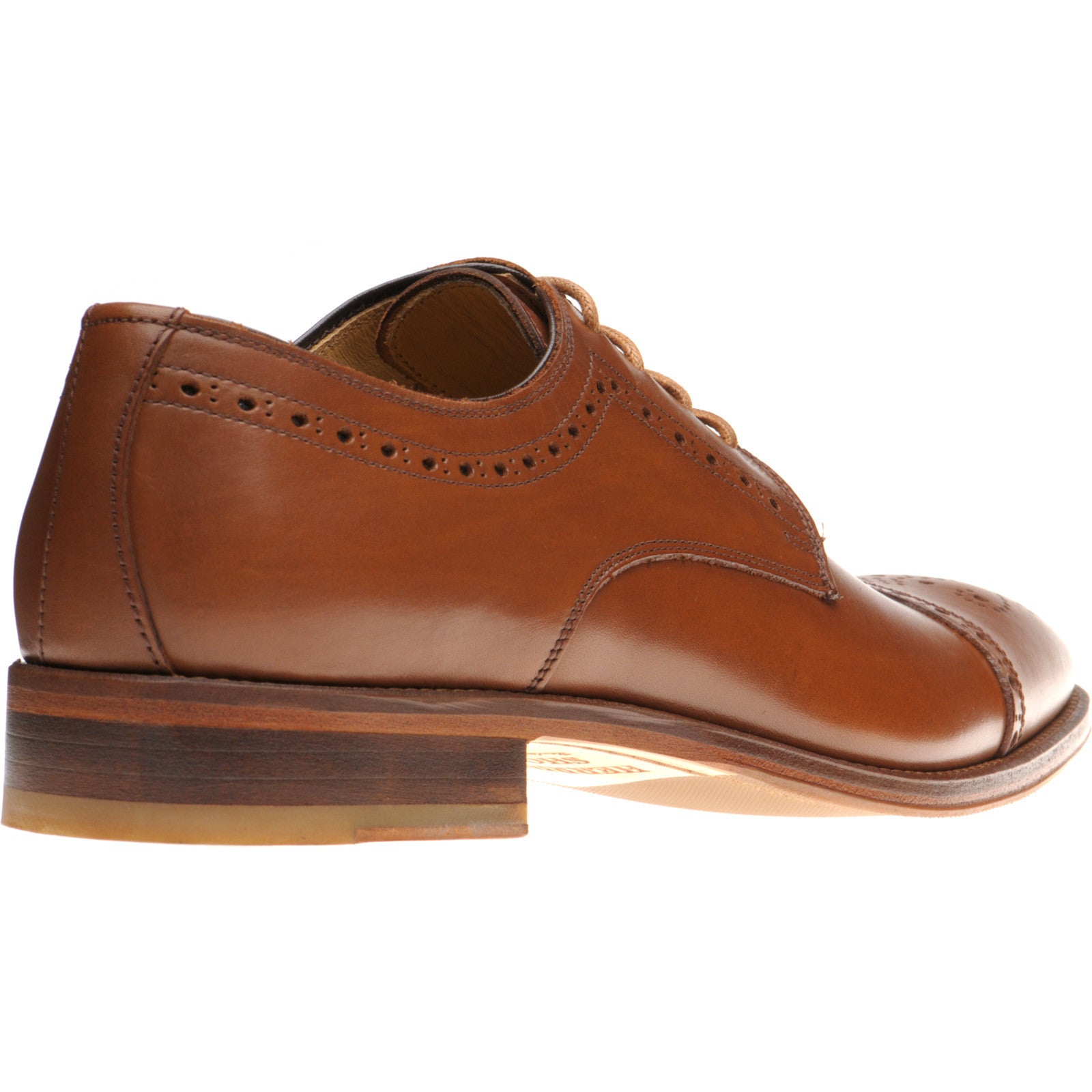 Product image for Herring Clifton mens hybrid-soled semi-brogues in tan calf