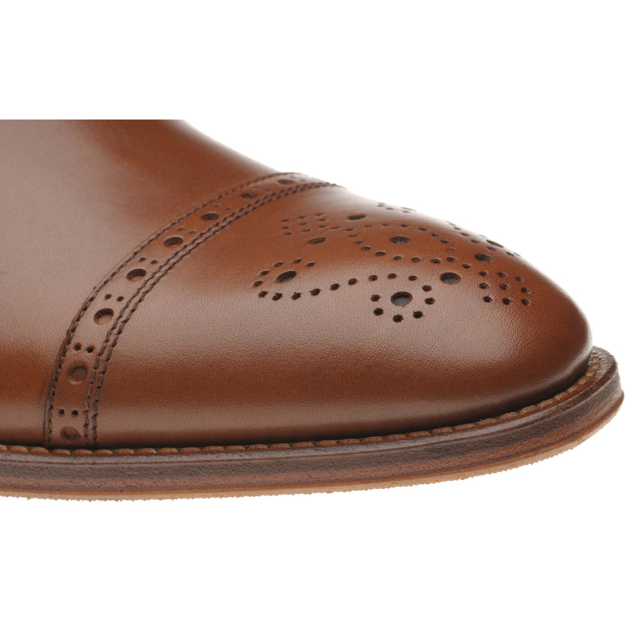 Product image for Herring Clifton mens hybrid-soled semi-brogues in tan calf (second)