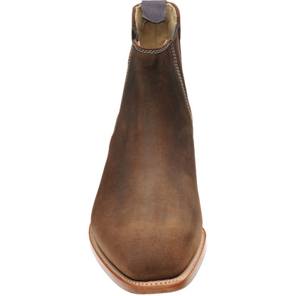 Product image for Herring Coburn mens Chelsea boots in brown waxy suede