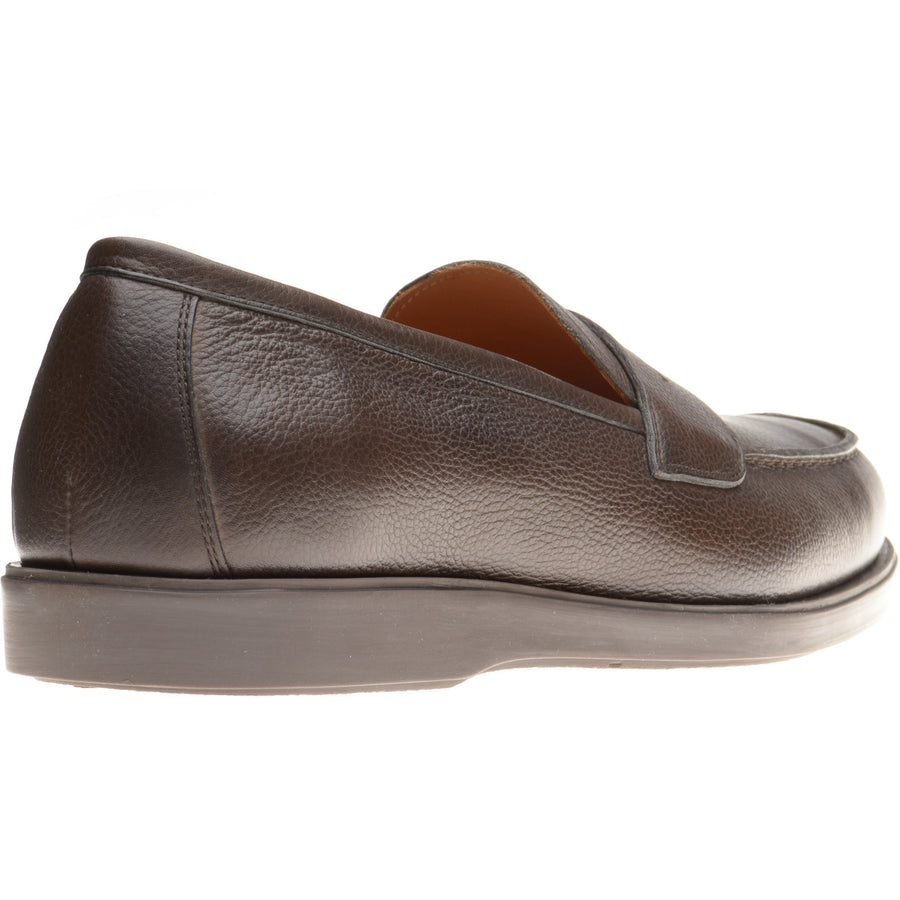 Product image for Herring Cole mens rubber-soled loafers in brown grain