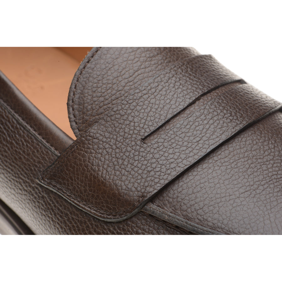 Product image for Herring Cole mens rubber-soled loafers in brown grain