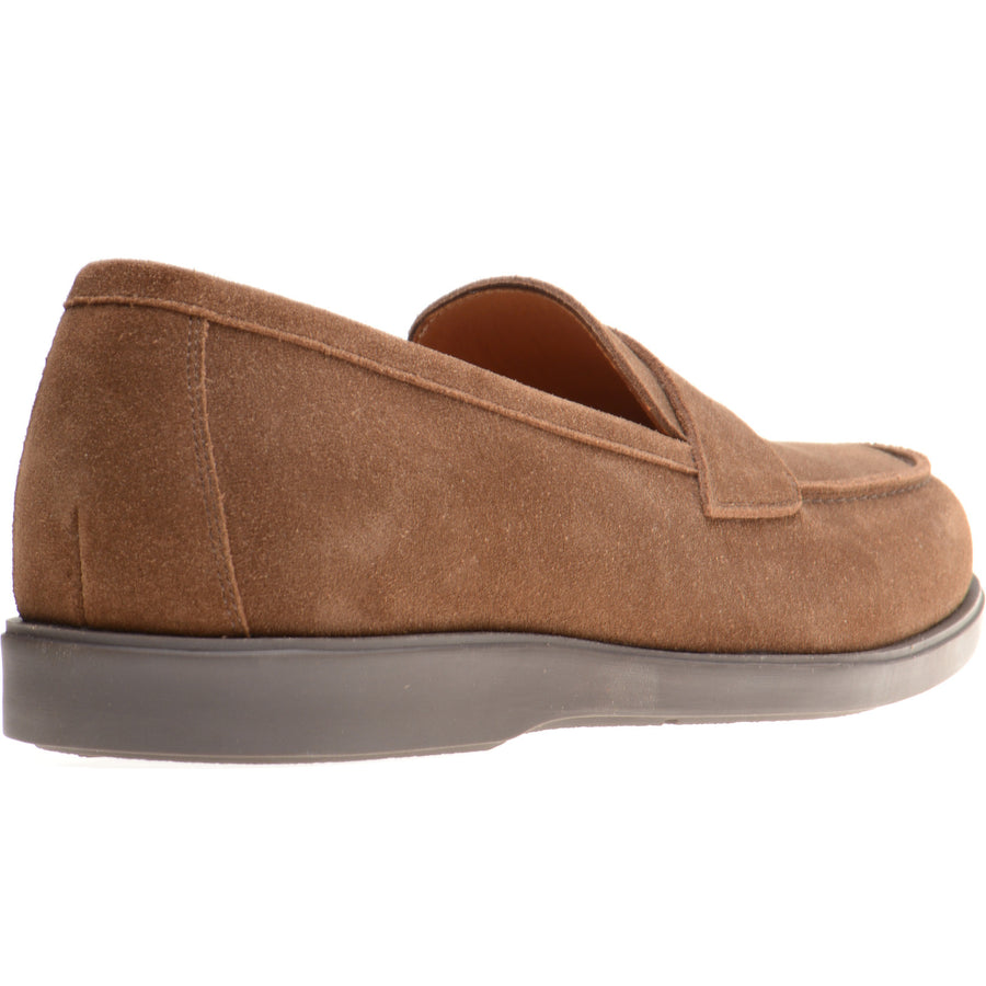 Product image for Herring Cole mens rubber-soled loafers in brown suede