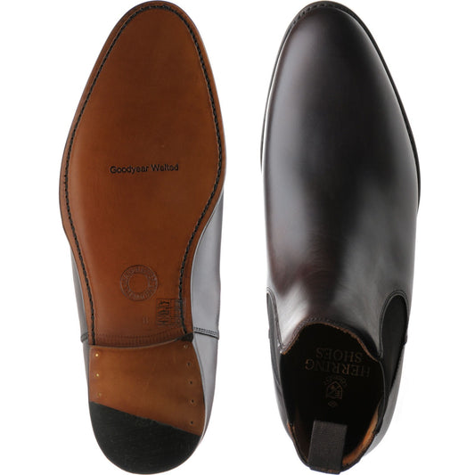 Product image for Herring Coltham II mens Chelsea boots in brown waxy