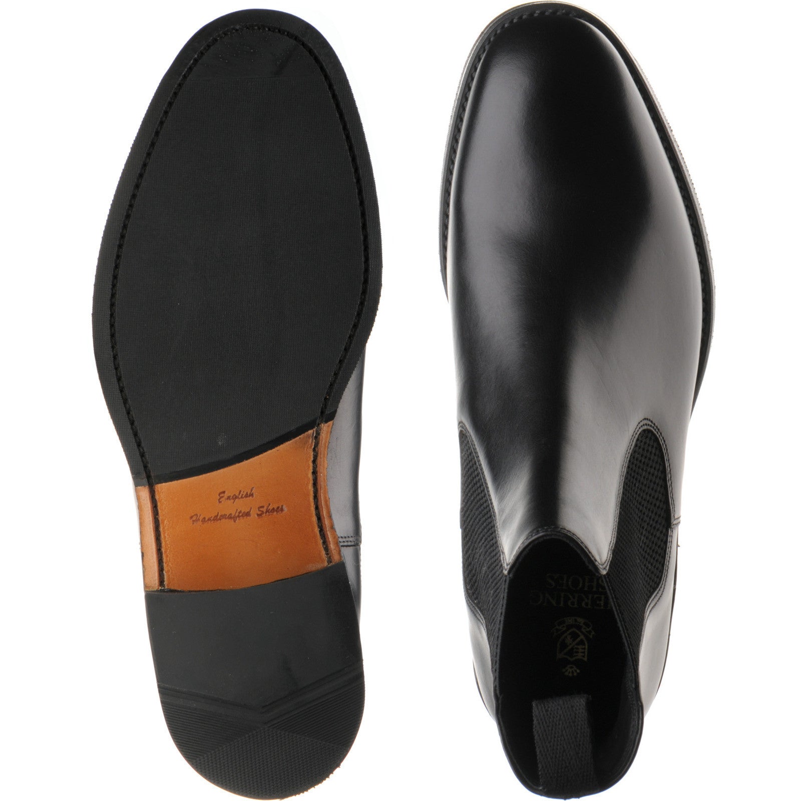 Product image for Herring Coltham mens hybrid-soled Chelsea boots in black calf (second)