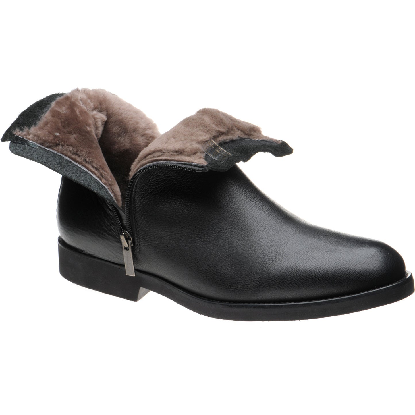 Product image for Herring Copenhagen (Warm Lined) mens rubber-soled Chelsea boots in black calf