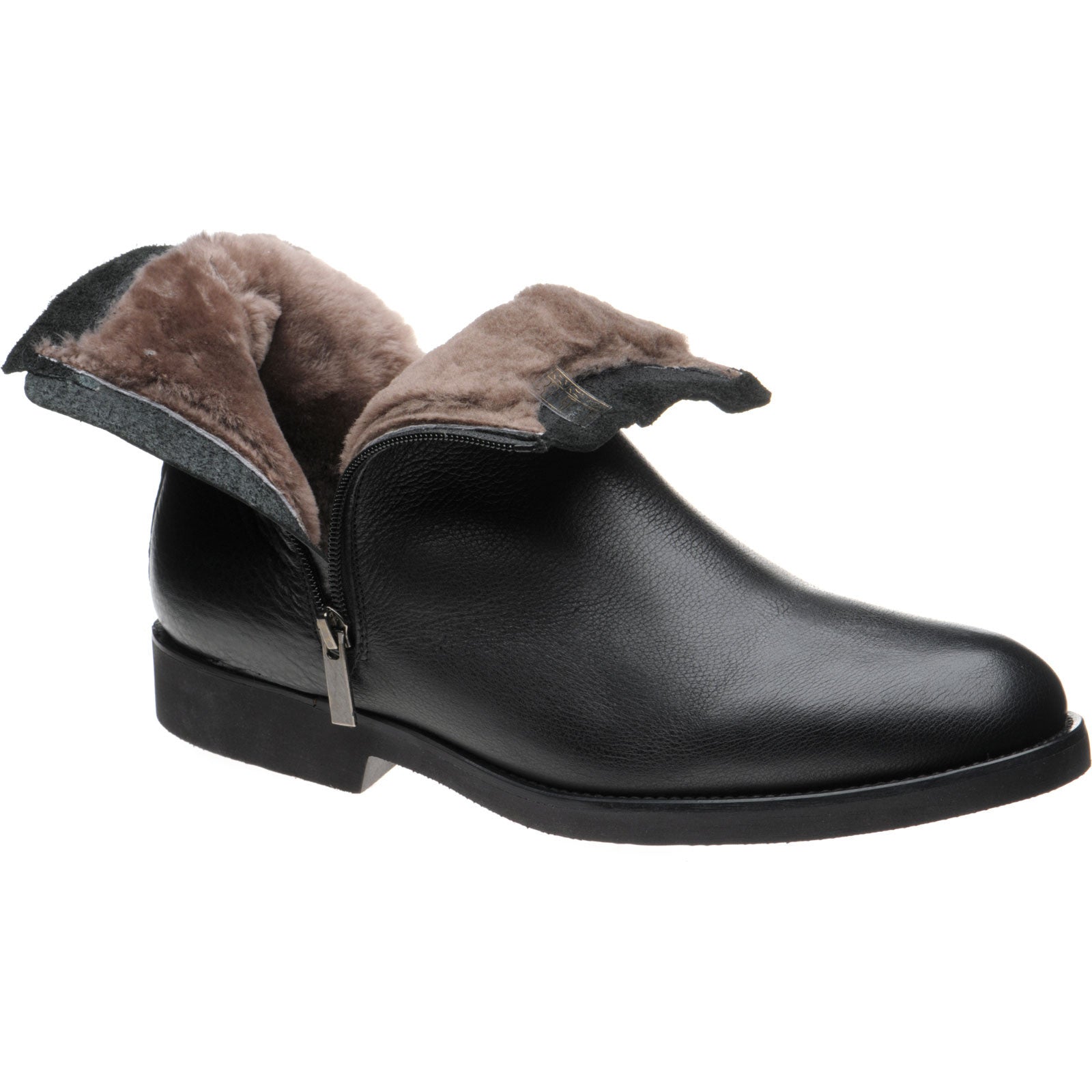 Product image for Herring Copenhagen (Warm Lined) mens rubber-soled Chelsea boots in black calf