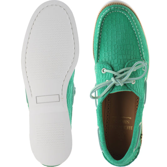 Product image for Herring Cordelia in green moc croc suede
