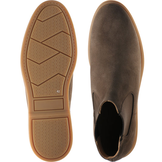 Product image for Herring Corvette mens rubber-soled Chelsea boots in brown suede