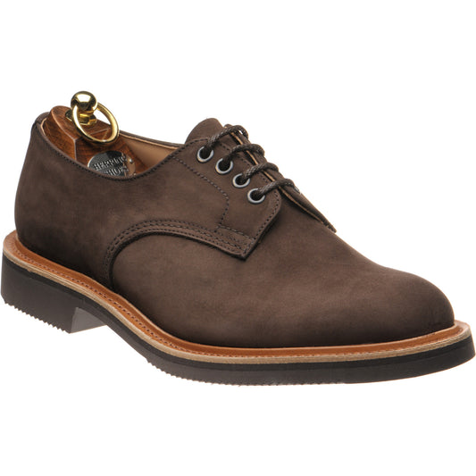 Product image for Herring Daniel mens rubber-soled Derby shoes in brown hydro nubuck