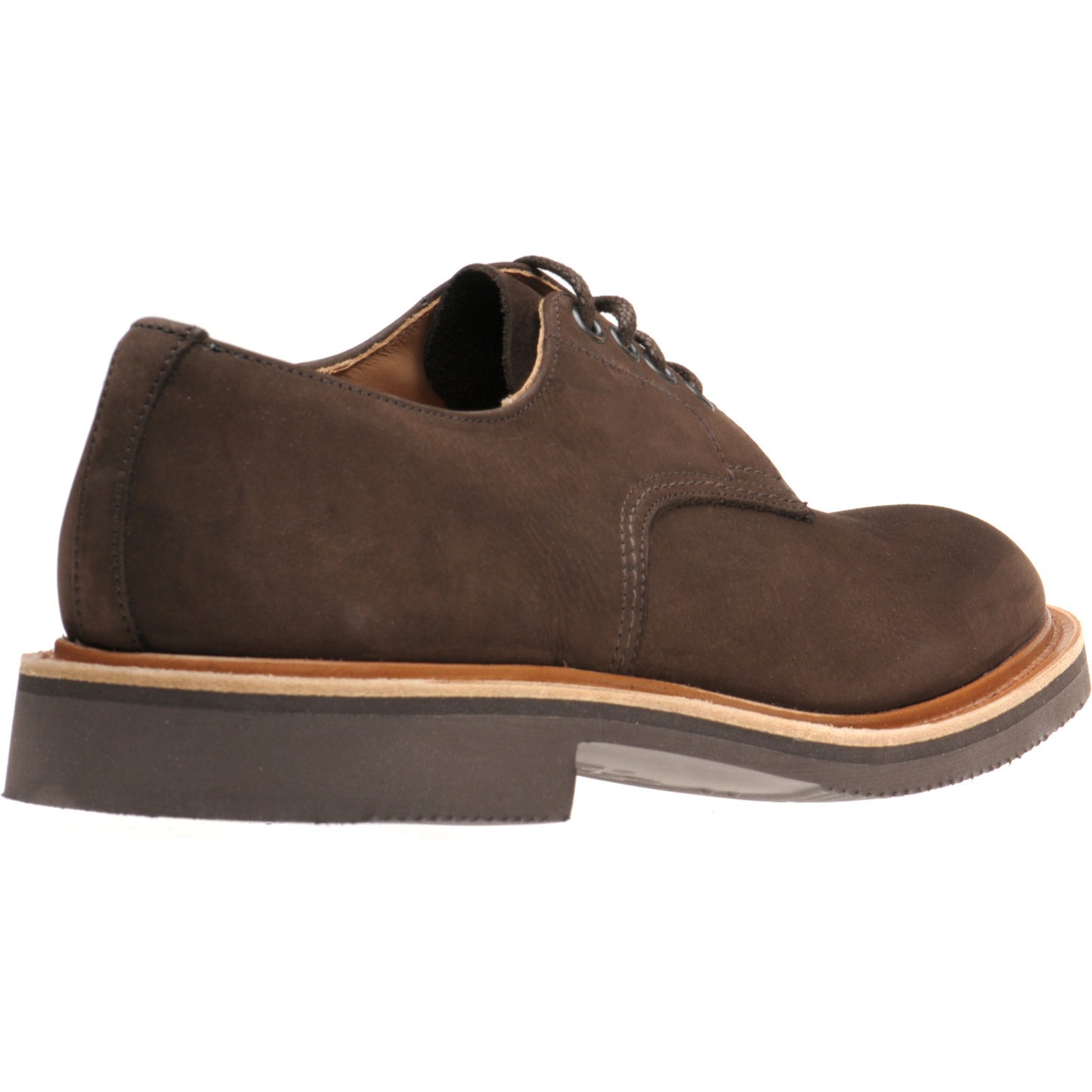 Product image for Herring Daniel mens rubber-soled Derby shoes in brown hydro nubuck