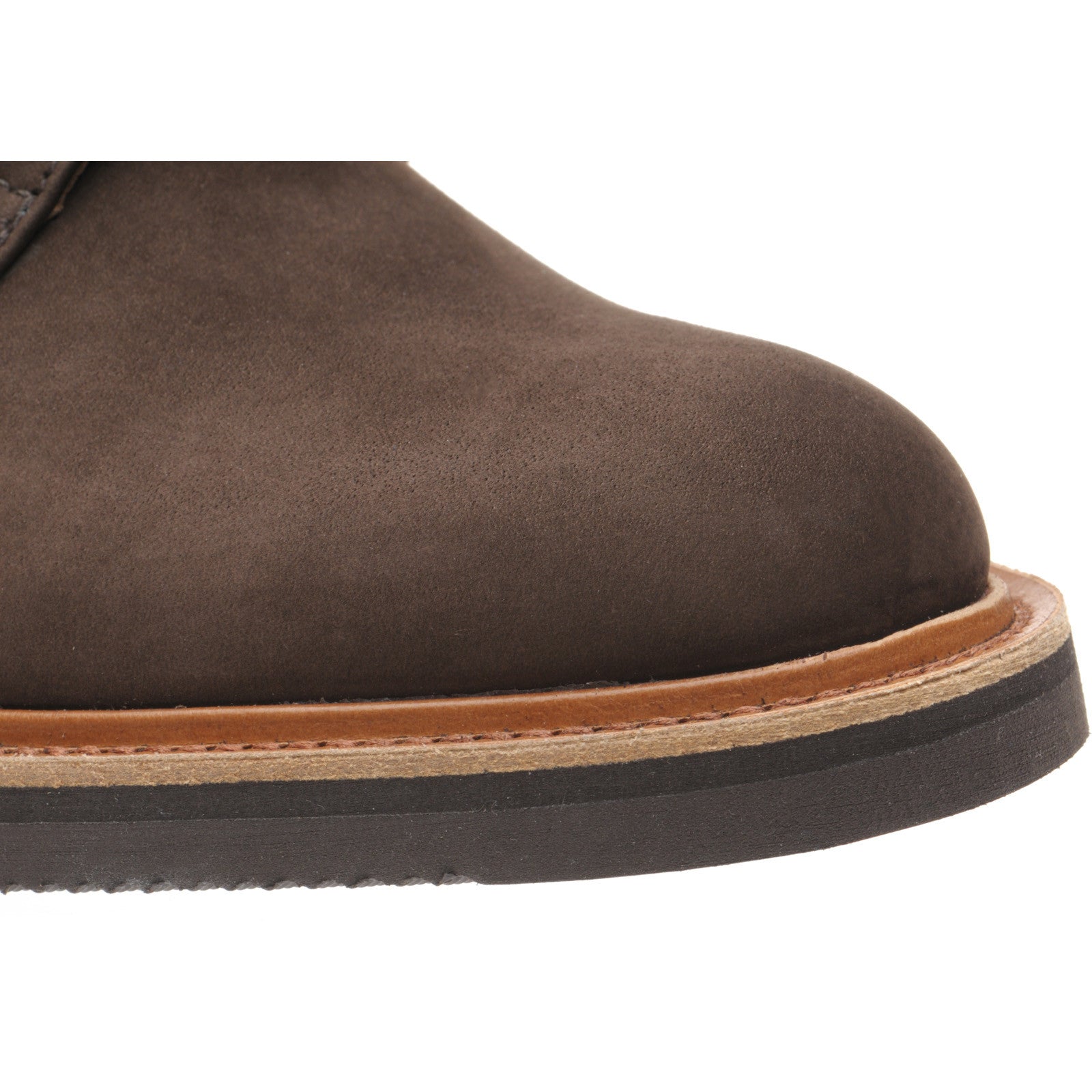 Product image for Herring Daniel mens rubber-soled Derby shoes in brown hydro nubuck