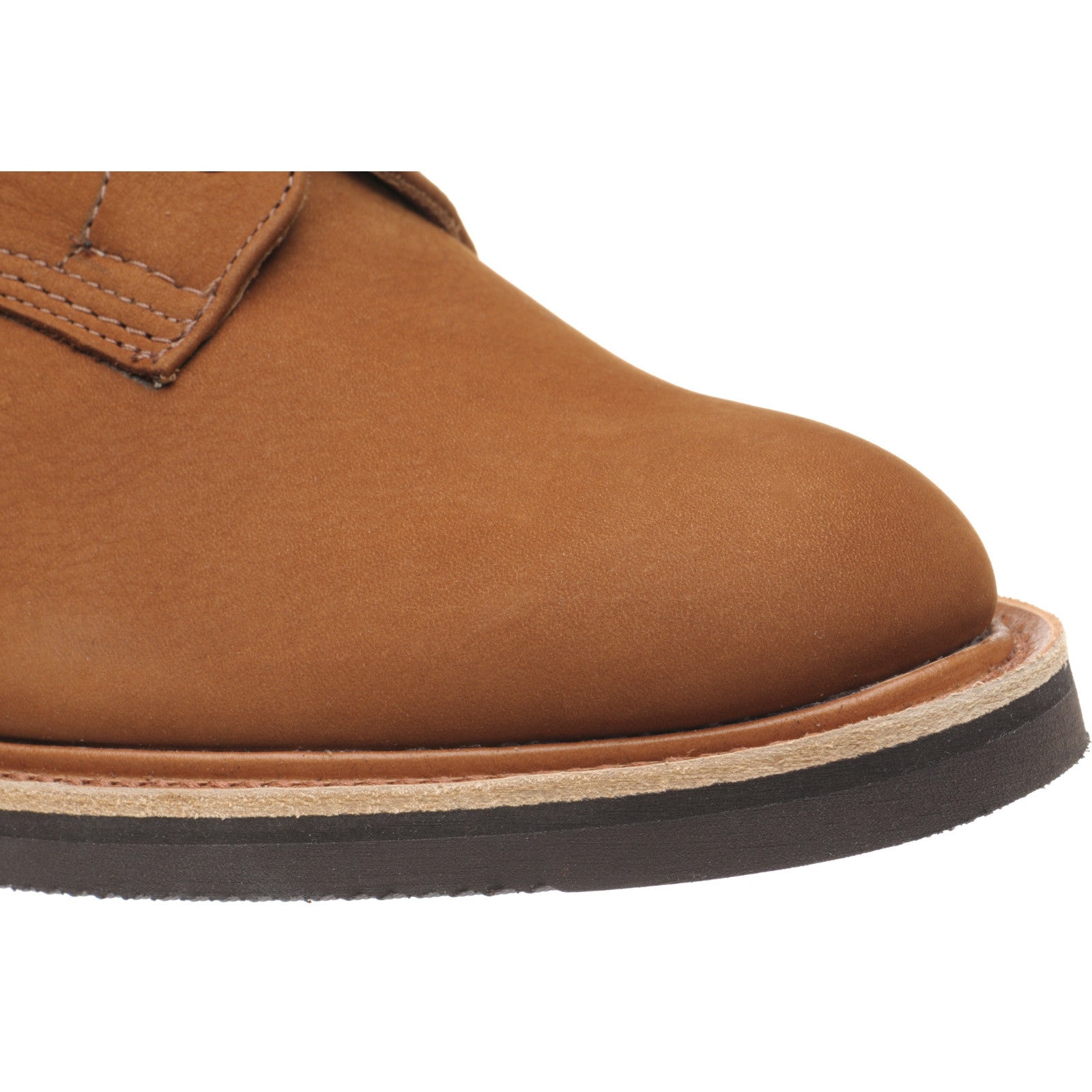 Product image for Herring Daniel mens rubber-soled Derby shoes in whiskey hydro nubuck