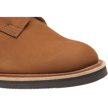Product image for Herring Daniel mens rubber-soled Derby shoes in whiskey hydro nubuck