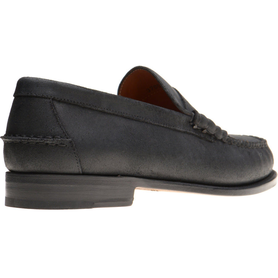Product image for Herring Dart mens loafers in black waxy