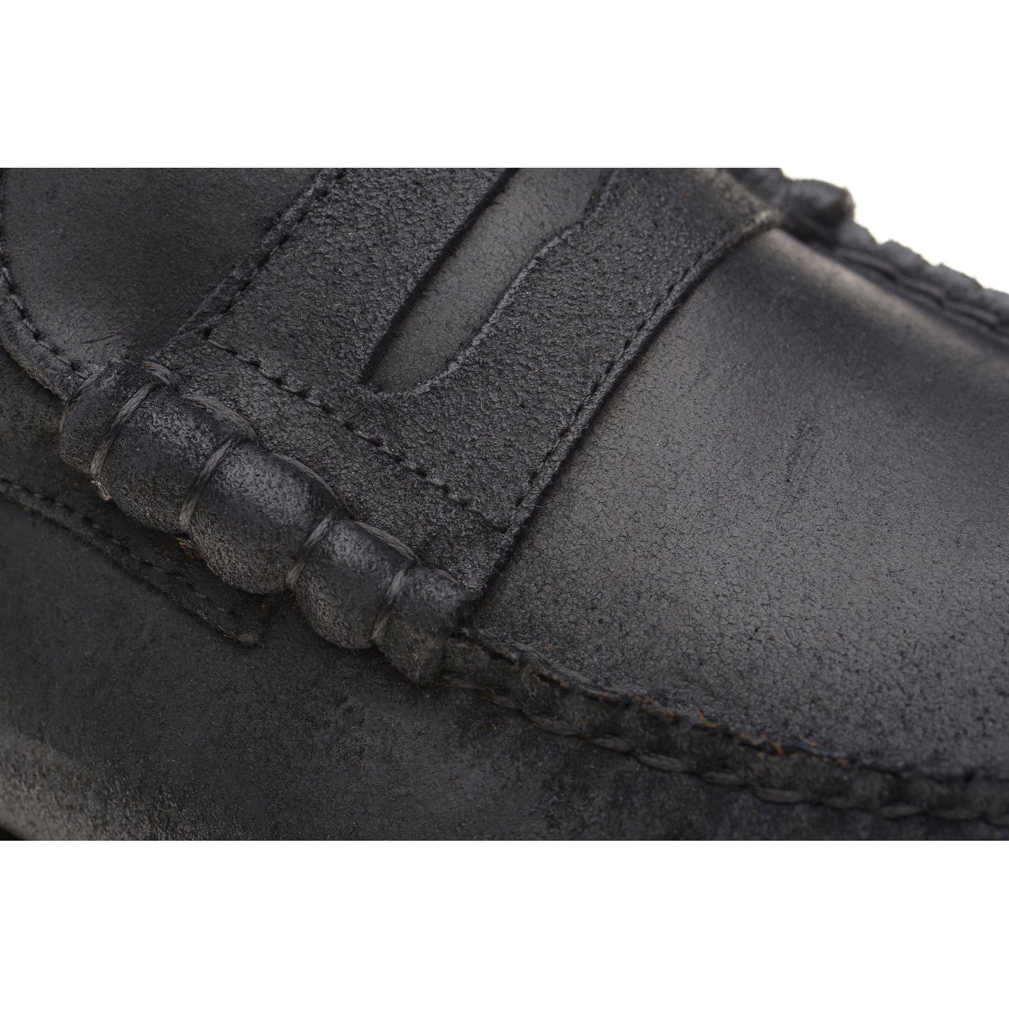 Product image for Herring Dart mens loafers in black waxy
