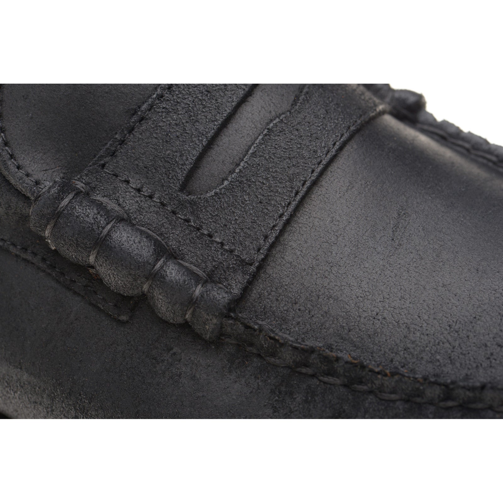 Product image for Herring Dart mens loafers in black waxy