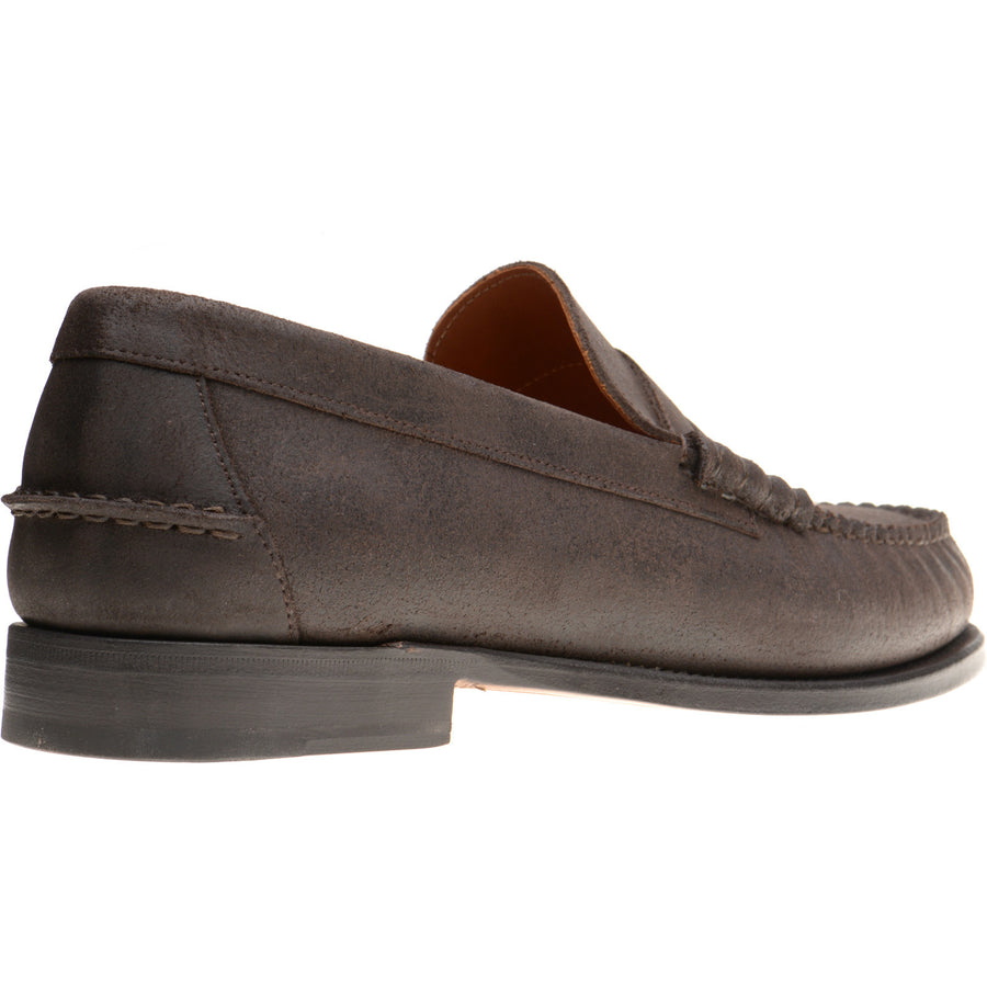 Product image for Herring Dart mens loafers in brown waxy