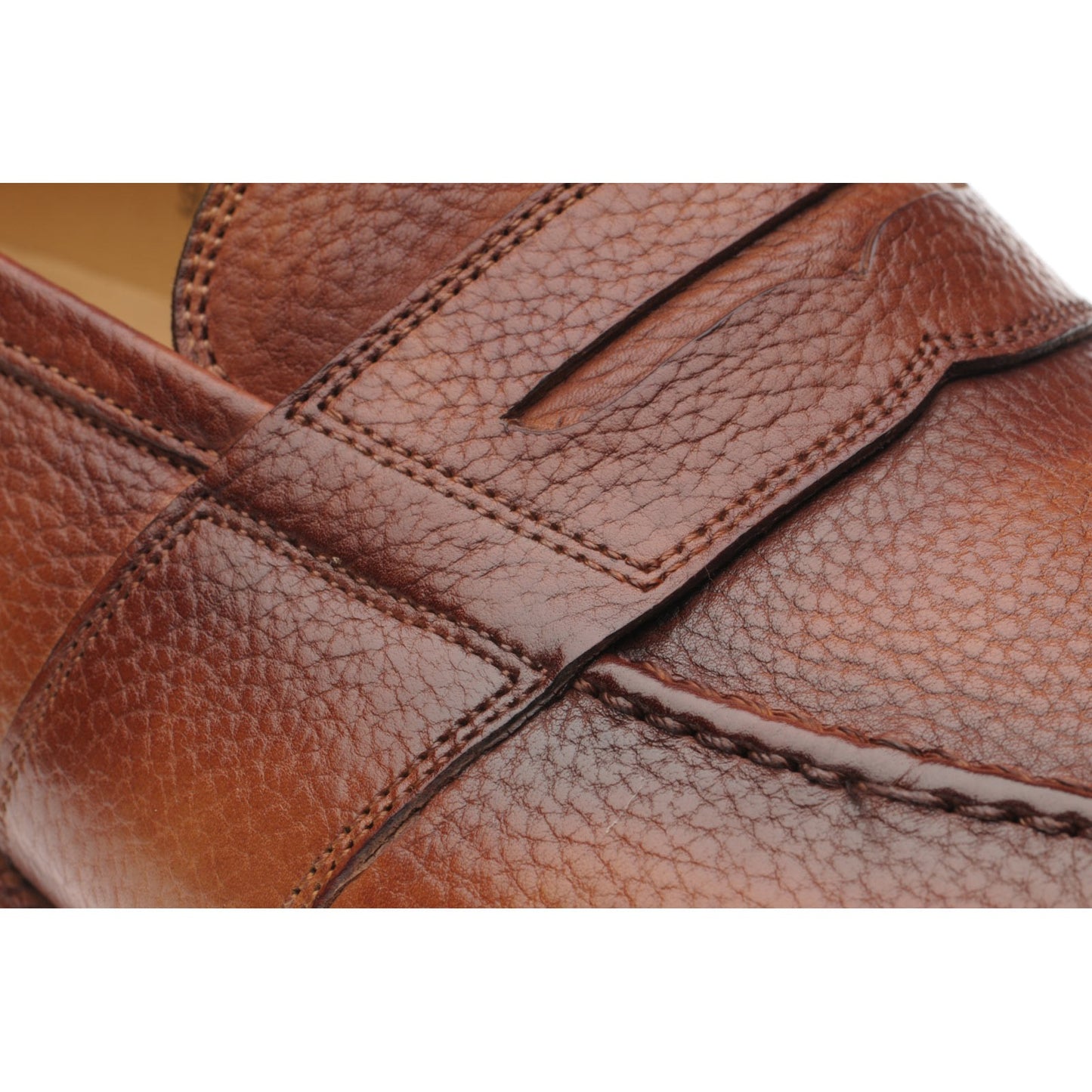 Product image for Herring Dartford mens loafers in tan soft grain