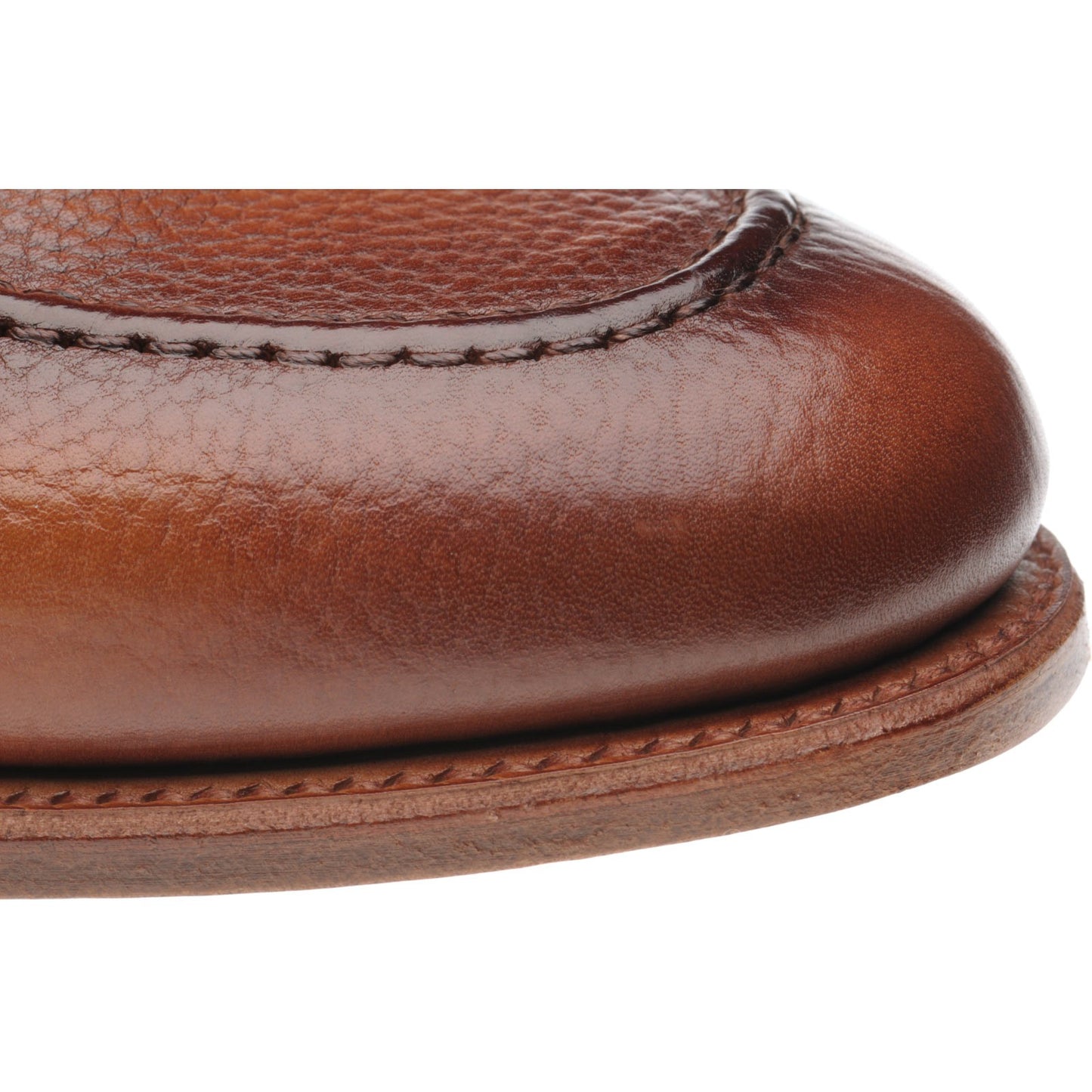 Product image for Herring Dartford mens loafers in tan soft grain