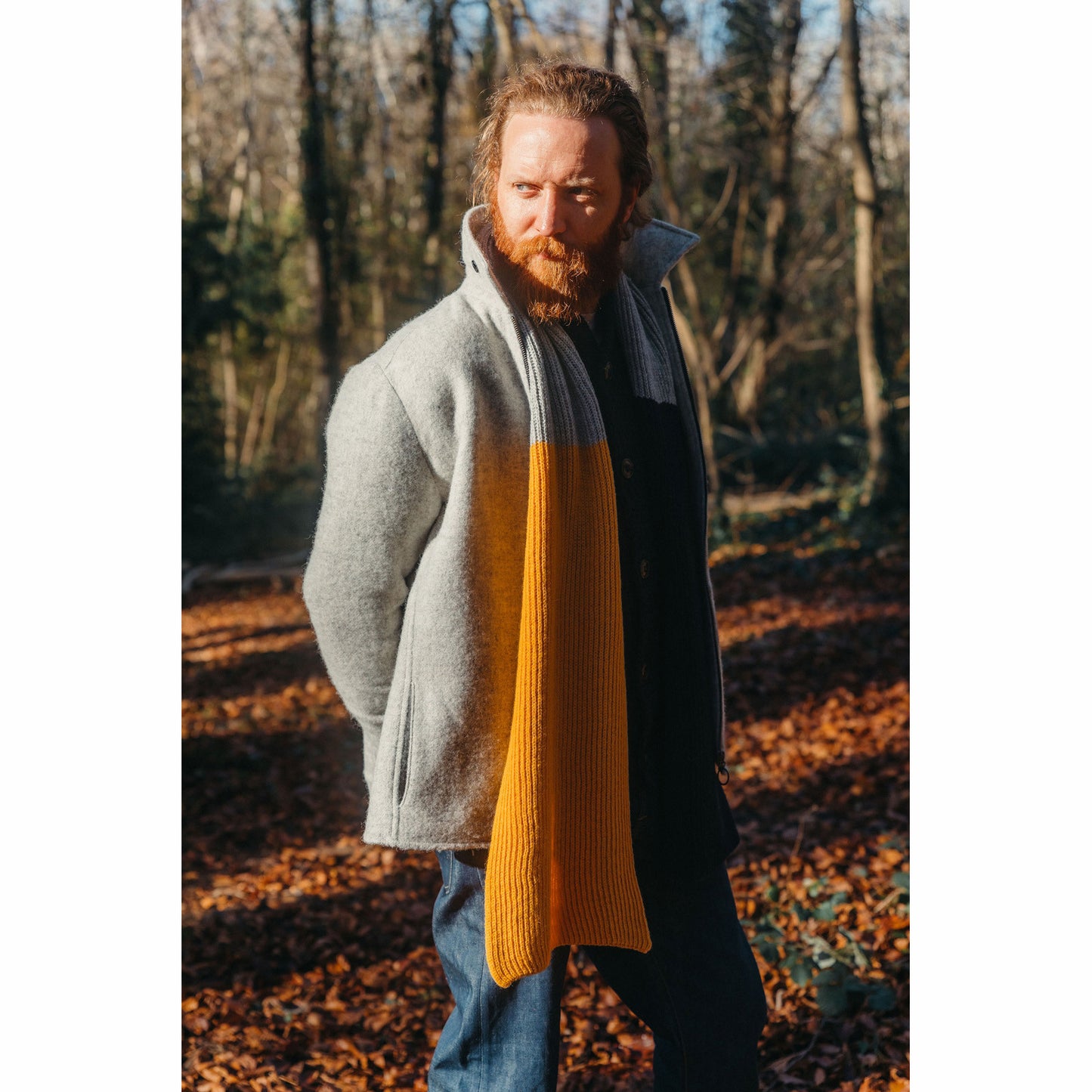 Product image for Herring Dexter Wool Over Shirt by Peregrine in light grey