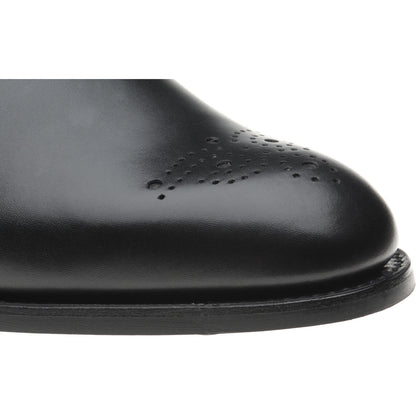 Product image for Herring Didsbury mens rubber-soled monk shoes in black calf