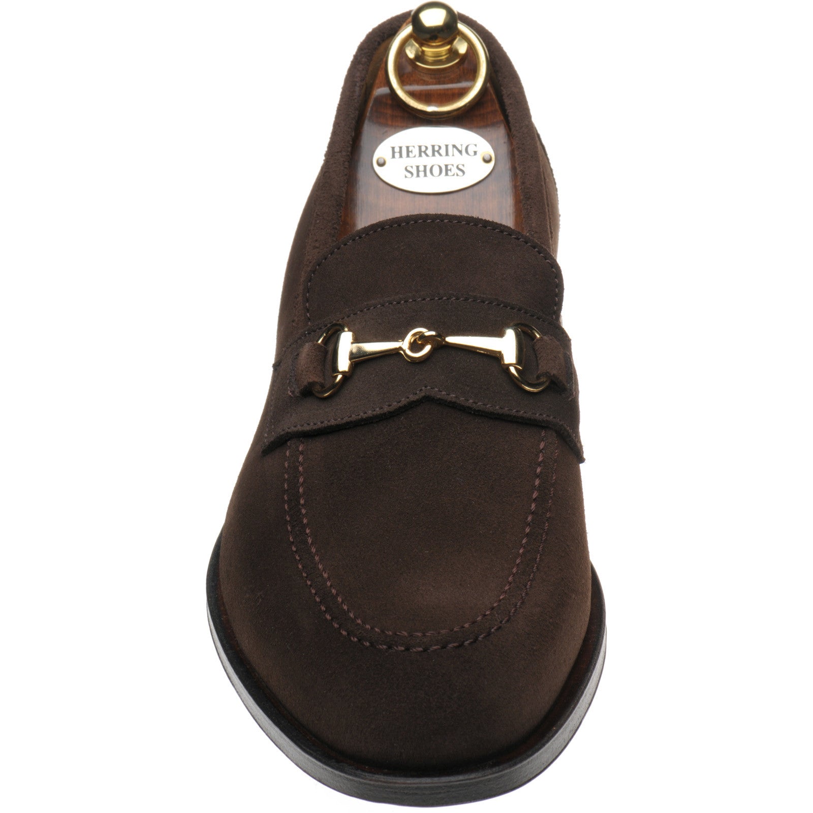 Product image for Herring Dillon II mens loafers in dark brown suede