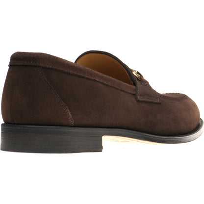 Product image for Herring Dillon II mens loafers in dark brown suede