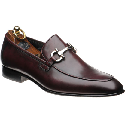 Product image for Herring Dillon mens loafers in burgundy calf (second)