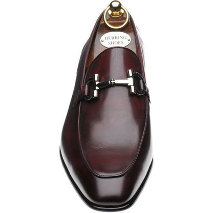 Product image for Herring Dillon mens loafers in burgundy calf (second)